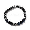Natural Tiger Eye(Dyed) Beads Stretch Bracelets Set BJEW-JB06653-05-2