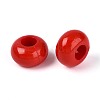 Opaque Acrylic European Large Hole Beads SACR-N019-03H-2