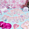 1 Bag Fish Scales Pattern Paper Word Happy Birthday Hanging Streamer DIY-NB0015-16-4