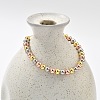 Long-Lasting Plated Brass Beads Slider Bracelets for Women BJEW-K268-03-3