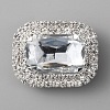Glass Rhinestone Rectangle Shoe Decorations FIND-WH0002-12A-1