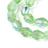 Transparent Electroplate Glass Beads Strands LS-EGLA-N023-6x8mm-A08-3