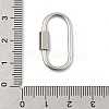 Non-Tarnish 304 Stainless Steel Screw Carabiner Lock Charms STAS-H107-04D-P-3