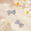 2Pcs Alloy Micro Pave Cubic Zirconia Bowknot Clip AJEW-CP0010-55-7