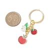 9Pcs 9 Styles Alloy Enamel with Acrylic Banana Strawberry Pineapple Fruit Keychians KEYC-JKC01348-4