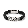 Braided Leather Cord Bracelets for Men BJEW-Z081-18P-3