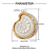 304 Stainless Steel with Resin Pendants RE-OY001-06G-2
