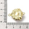 Rack Plating Brass Pave Clear Cubic Zirconia Flower Links Connector Charms KK-M267-03G-3
