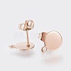 Ion Plating(IP) 304 Stainless Steel Stud Earring Findings STAS-K184-02-01RG-2