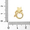 Brass Micro Pave Clear Cubic Zirconia Twister Clasps KK-P293-02C-G-3