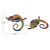 2Pcs 2 Colors Alloy Enamel Brooches JEWB-SZ0001-50-7