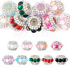 9Pcs 9 Colors Sparkling Acrylic Rhinestone Round Beads OACR-TA0003-92B-1
