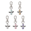 Angel Alloy & Glass Pearl Beads Pendants Decorations HJEW-JM01293-1