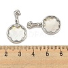 Brass Pave Shell Pendants KK-G490-40P-3