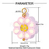 304 Stainless Steel with Glass Pendants GL-OY001-01G-01-2