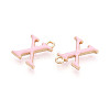 Rack Plating Alloy Enamel Pendants ENAM-T024-53X-G-2
