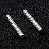 Corrugated Brass Tube Beads KK-H759-28A-S-1