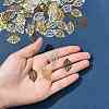 100Pcs Leaf Iron Pendants KK-FS0001-98-8