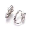 Brass Clip-on Earring Converters Findings KK-L175-01P-1