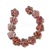 Dyed Natural Imperial Jasper with Resin Beads Strands G-G083-G03-01-2