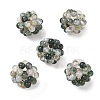 Natural Moss Agate Woven Beads GG-CBA2E9C-E01-1