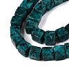 Dyed Natural Sesame Jasper/Kiwi Jasper Beads Strands G-T139-8x8-42C-3
