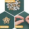 SUPERFINDINGS 32Pcs 8 Style Brass Bead Cap KK-FH0006-60-5