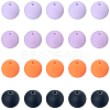 Rubberized Style Imitated Silicone Acrylic Beads MACR-PA0001-06B-04-6