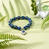 Evil Eye Resin Beads Stretch Bracelet for Girl Women BJEW-JB06762-01-2
