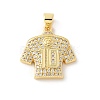 Brass Micro Pave Cubic Zirconia Pendants KK-P294-14G-1