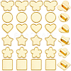 48Pcs 8 Styles Alloy Slide Charms Cabochon Settings FIND-SC0016-55A-G-1