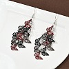 430 Stainless Steel Butterfly Dangle Earrings EJEW-A137-02P-04-3