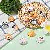 14Pcs 7 Styles Cartoon Cat Resin Lapel Pin Backs JEWB-CJ0003-03-6