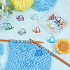 16Pcs 16 Colors Aluminu Cuff Rings RJEW-BC00001-5