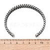 Retro 316 Surgical Stainless Steel Cuff Bangles BJEW-C142-14A-AS-5
