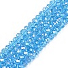 Electroplate Glass Beads Strands EGLA-A044-T3mm-B08-1