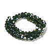 Transparent Electroplate Glass Beads Strands GLAA-F029-3mm-A25-2