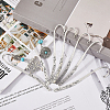 12Pcs Tibetan Style Alloy Bookmarks Findings with Hole PALLOY-SC0004-30-4