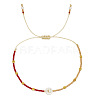Glass Seed Beads Braided Bead Bracelets TY7987-3-1