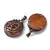 Natural Red Jasper Pendants G-A241-02R-14-2