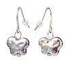 Plastic Pearl Butterfly Dangle Earrings EJEW-JE05028-01-2