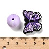 25Pcs Butterfly & Round Silicone Focal Beads SIL-L005-02B-4
