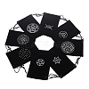 CHGCRAFT 8Pcs 8 Styles Rectangle Black Velvet Craft Drawstring Bags ABAG-CA0001-14-6