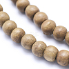 Natural Camphor Wood Beads Strands WOOD-P011-10-8mm-3