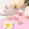10Pcs 10 Styles DIY Handmade Transparent Acrylic Enamel Beads MACR-FS0002-41-8