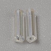 300Pcs Transparent Glass Round Bugle Beads GLAA-WH0015-74B-2