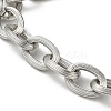 201 Stainless Steel Cable Chain Bracelets STAS-Z056-10P-2