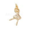 Brass Micro Pave Cubic Zirconia Pendants KK-G415-22G-1