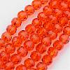 Transparent Glass Bead Strands GLAA-G013-4mm-70-1