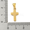 Ion Plating(IP) 304 Stainless Steel Cubic Zirconia Pendants STAS-C102-04B-G-3
